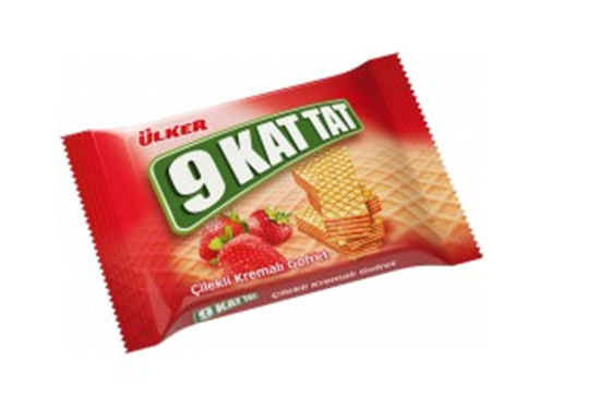 Picture of Ulker 9 Kat Tat Deluxe Wafer Strawberry 39Gr