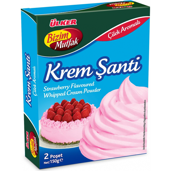 BIZIM MUTFAK Cilek Aromali KREM SANTI - Strawberry Flavoured Whipped Cream Powder