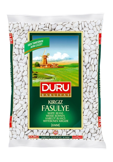 Duru - 8 Mm Krygyz White Beans - Kirgiz Fasulye - 1kg