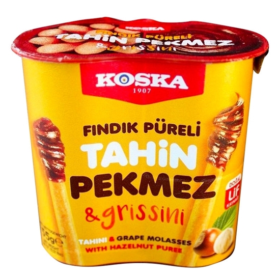 Koska - 4x Tahini And Grape Molasses With Hazelnut Puree And Grissini - Findik Pureli Tahin Pekmez - 55g
