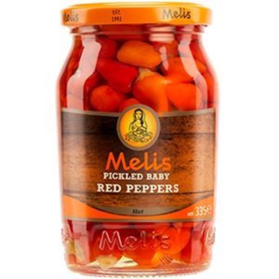 Melis Pickled Baby Red Hot Peppers - 370cl 