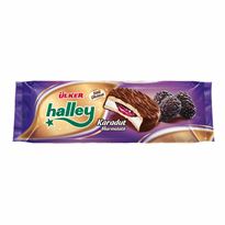 Ulker Halley Black Mulberry Marshmallow Biscuit - Karadutlu 10x30g