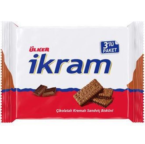 ULKER IKRAM CHOCOLATE Sandwich Biscuits - Cikolatali Kremali Sandvic Biskuvi - 250GR