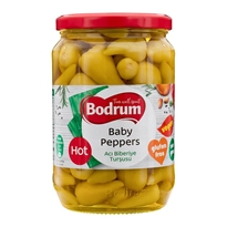 Bodrum Hot Pickled Rosemary Peppers - Biberiye Tursusu - Acili 640g