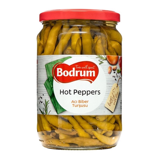 Bodrum Pickled Hot Peppers - Aci Biber Tursusu - 630g