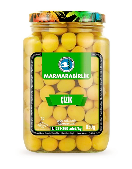 Marmarabirlik Scratched Green Olives - Cizik Yesil Zeytin