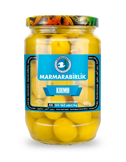 Marmarabirlik Cracked Green Olives - Kirma Yesil Zeytin