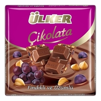 Ulker Hazelnut And Grape Chocolate Bar