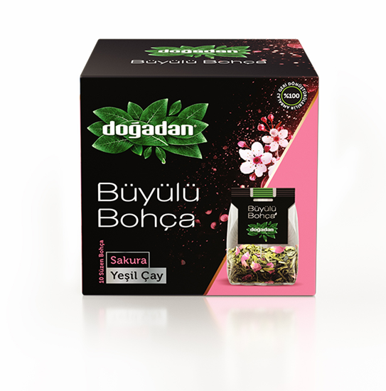 Dogadan Buyulu Bohca - Green Tea Sakura