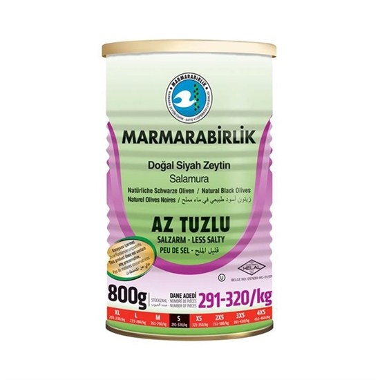 Marmarabirlik Black Olives - Less Salty - S Size - Salamura Az Tuzlu